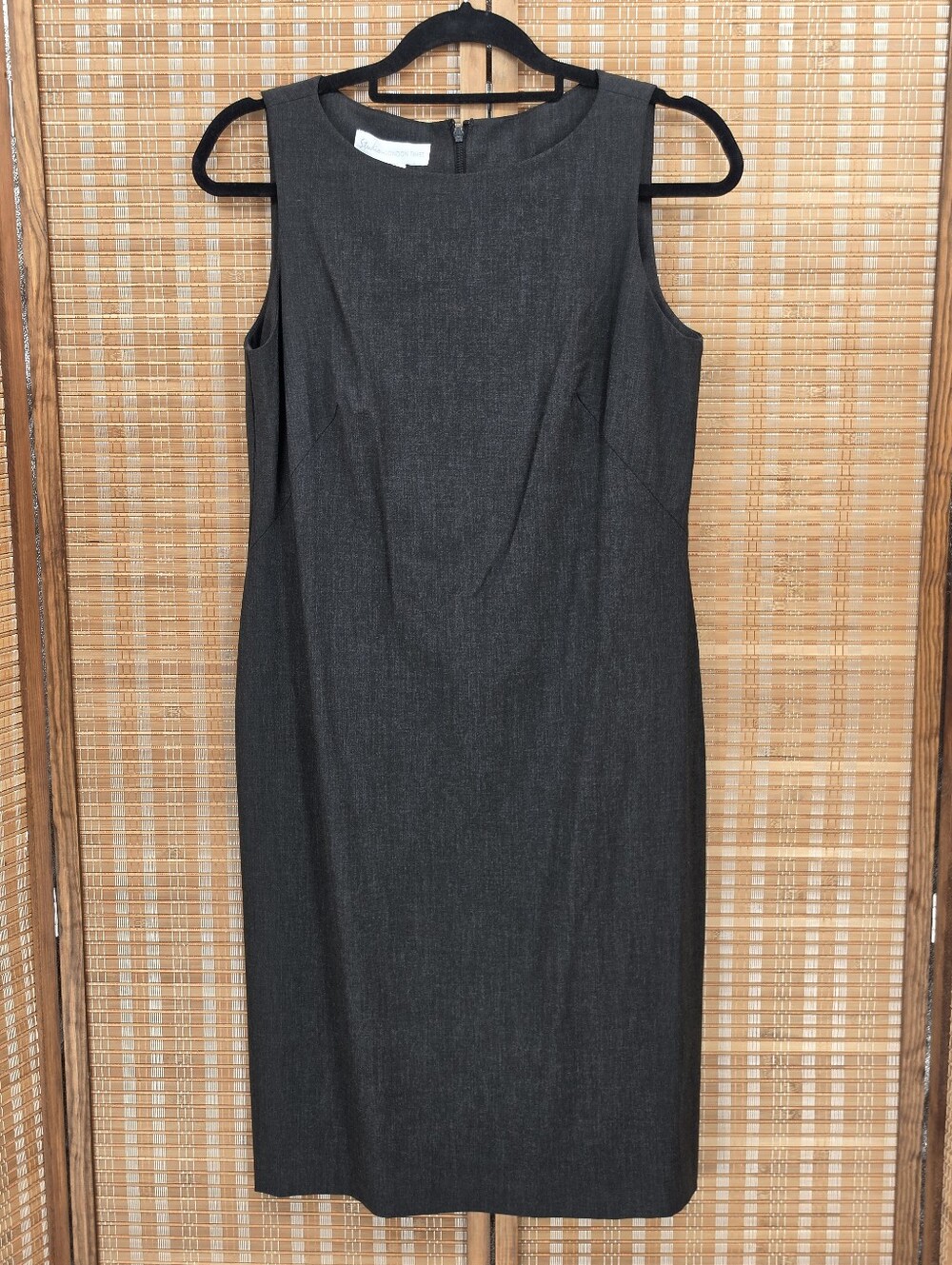 Studio by London Times Sleeveless Charcoal Sheath Dress Size 6 NWT